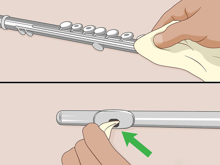 how to clean a flute